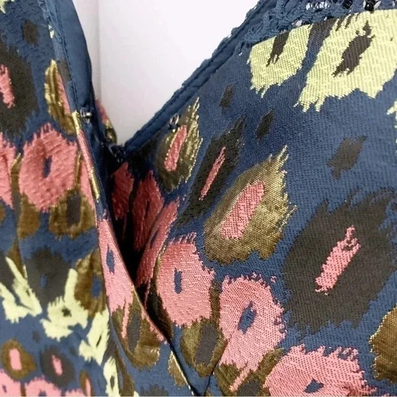 Anthropologie HD in Paris Jacquard Peplum Top sz 6 - Picture 9 of 12